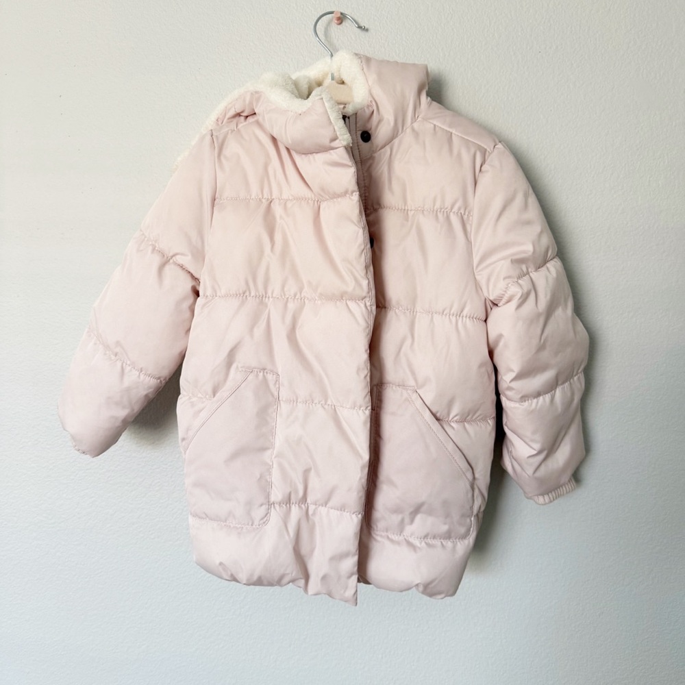 Old Navy Pink Puffer Jacket Quilted Insulated